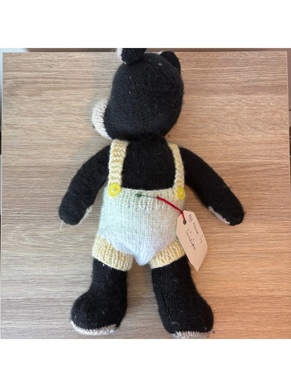 Handmade Knitted Teddy Bear “William” Artist Bear Stuffed Animal Plush 14”